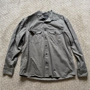 Men’s Green/Gray Button-Up Shirt
